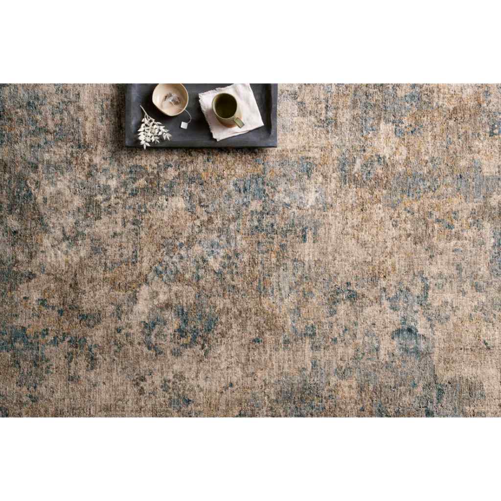 Loloi Gaia Collection Taupe / Denim Rug GAA-03 Taupe / Denim / 18" x 18" Sample
