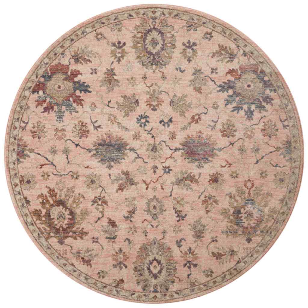 Loloi Giada Collection Blush / Multi Rug GIA-03 Blush / Multi / 3'-2" x 3'-2" Round