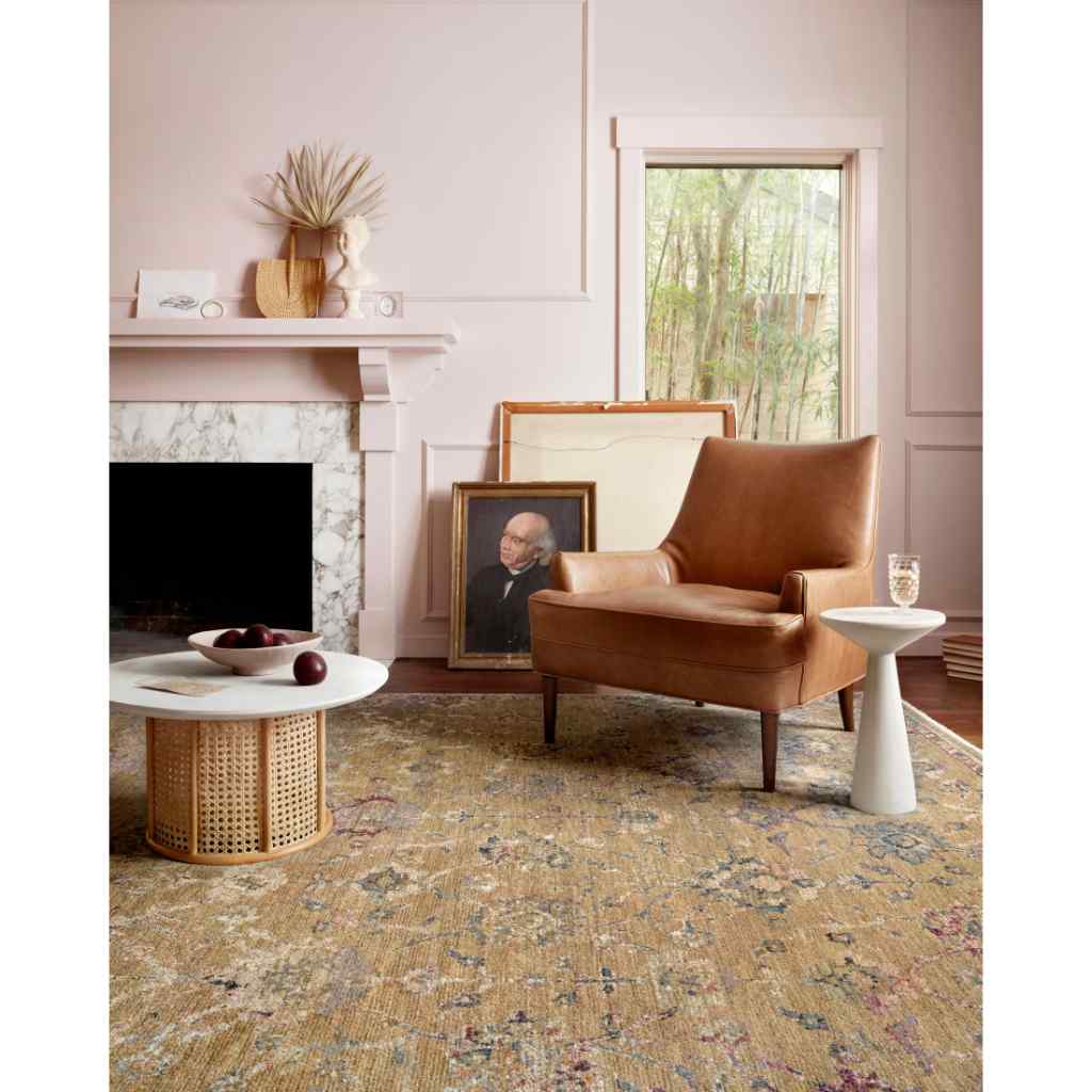 Loloi Giada Collection Gold / Multi Rug GIA-05 Gold / Multi / 18" x 18" Sample