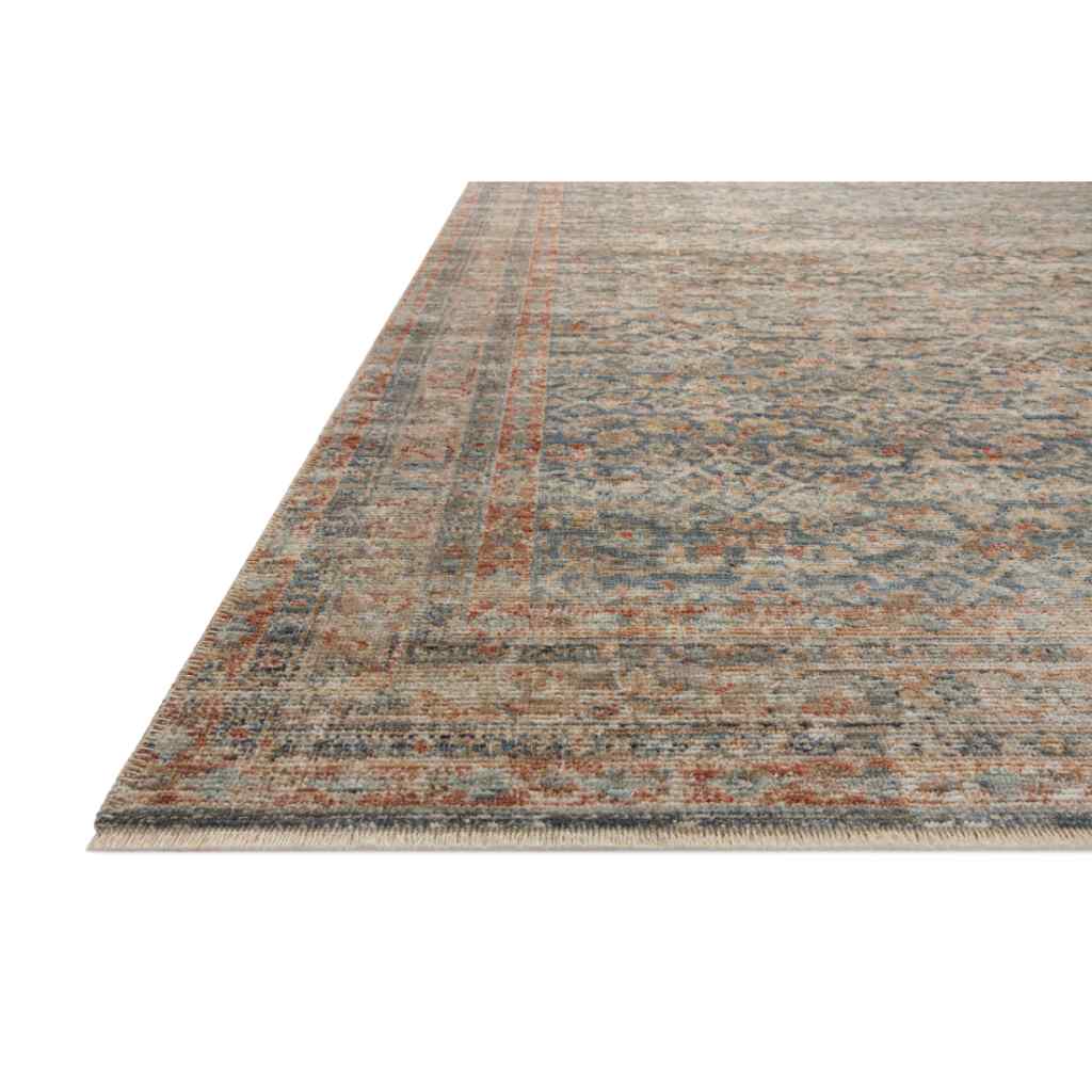 Loloi Heritage Collection Blue / Rust Rug HER-12 Blue / Rust / 18" x 18" Sample