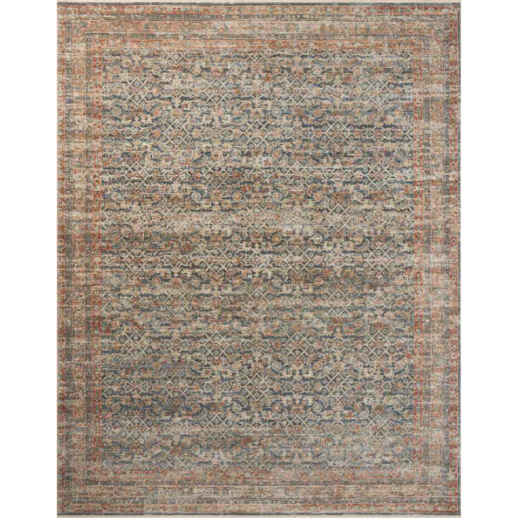 Loloi Heritage Collection Blue / Rust Rug HER-12 Blue / Rust / 12'-0" x 15'-0"