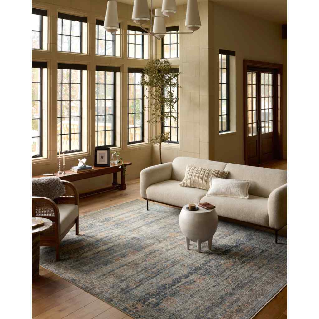 Loloi Heritage Collection Sky / Sunset Rug HER-09 Sky / Sunset / 18" x 18" Sample