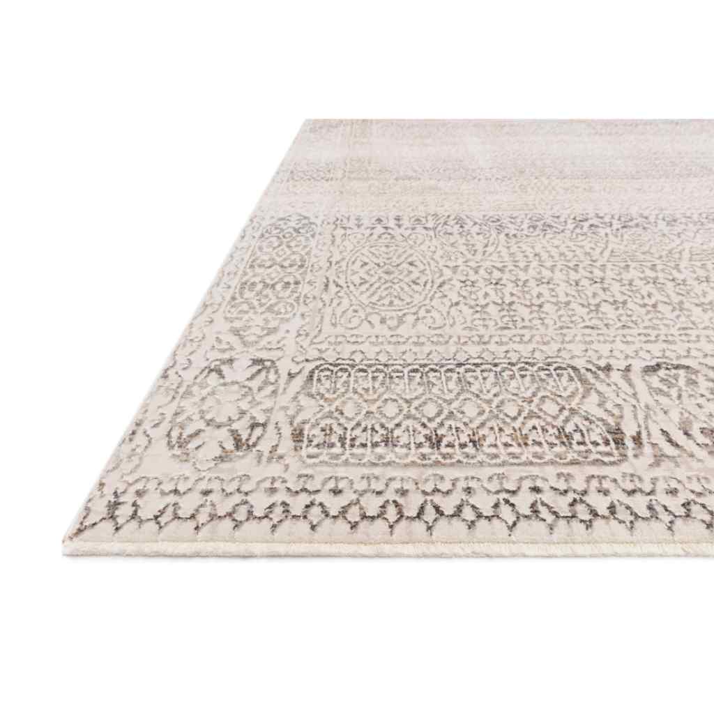 Loloi Homage Collection Ivory / Silver Rug HOM-05 Ivory / Silver / 18" x 18" Sample