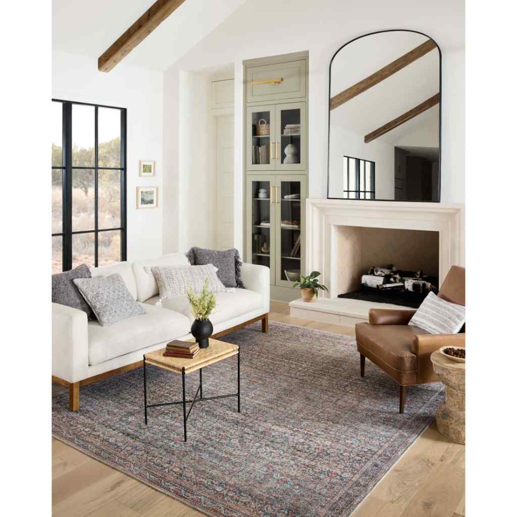 Loloi II Adrian Collection Denim / Multi Rug ADR-04 Denim / Multi / 18" x 18" Sample