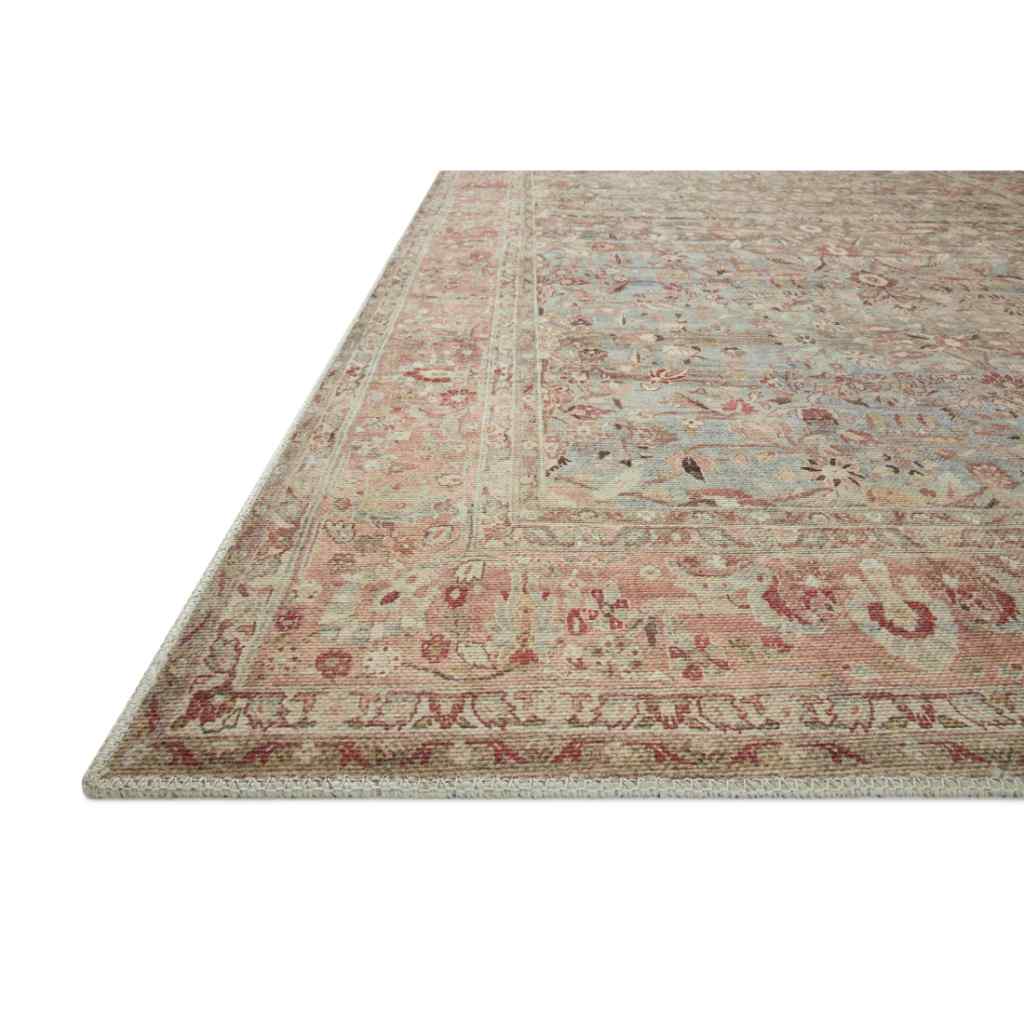 Loloi II Adrian Collection Ocean / Clay Rug ADR-06 Ocean / Clay / 18" x 18" Sample