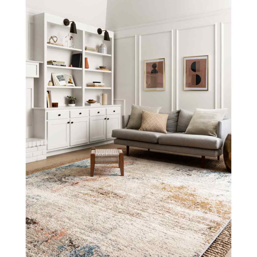 Loloi II Alchemy Collection Ivory / Multi Rug ALC-03 Ivory / Multi / 18" x 18" Sample