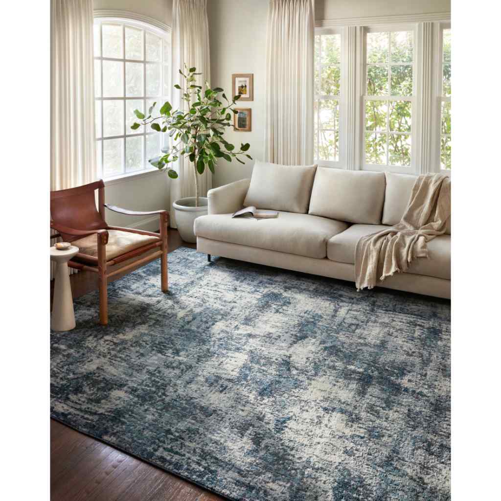 Loloi II Austen Collection Natural / Ocean Rug AUS-01 Natural / Ocean / 18" x 18" Sample