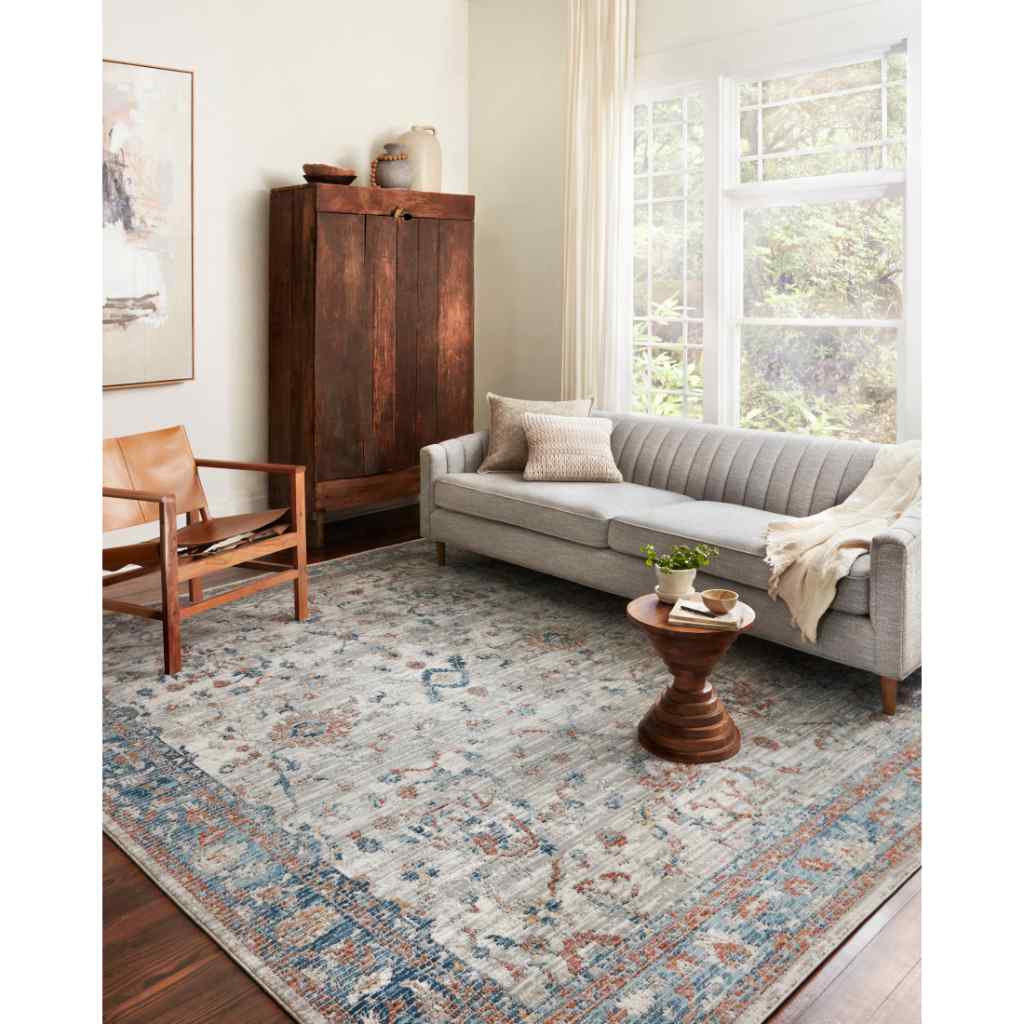 Loloi II Bianca Collection Dove / Multi Rug BIA-05 Dove / Multi / 18" x 18" Sample