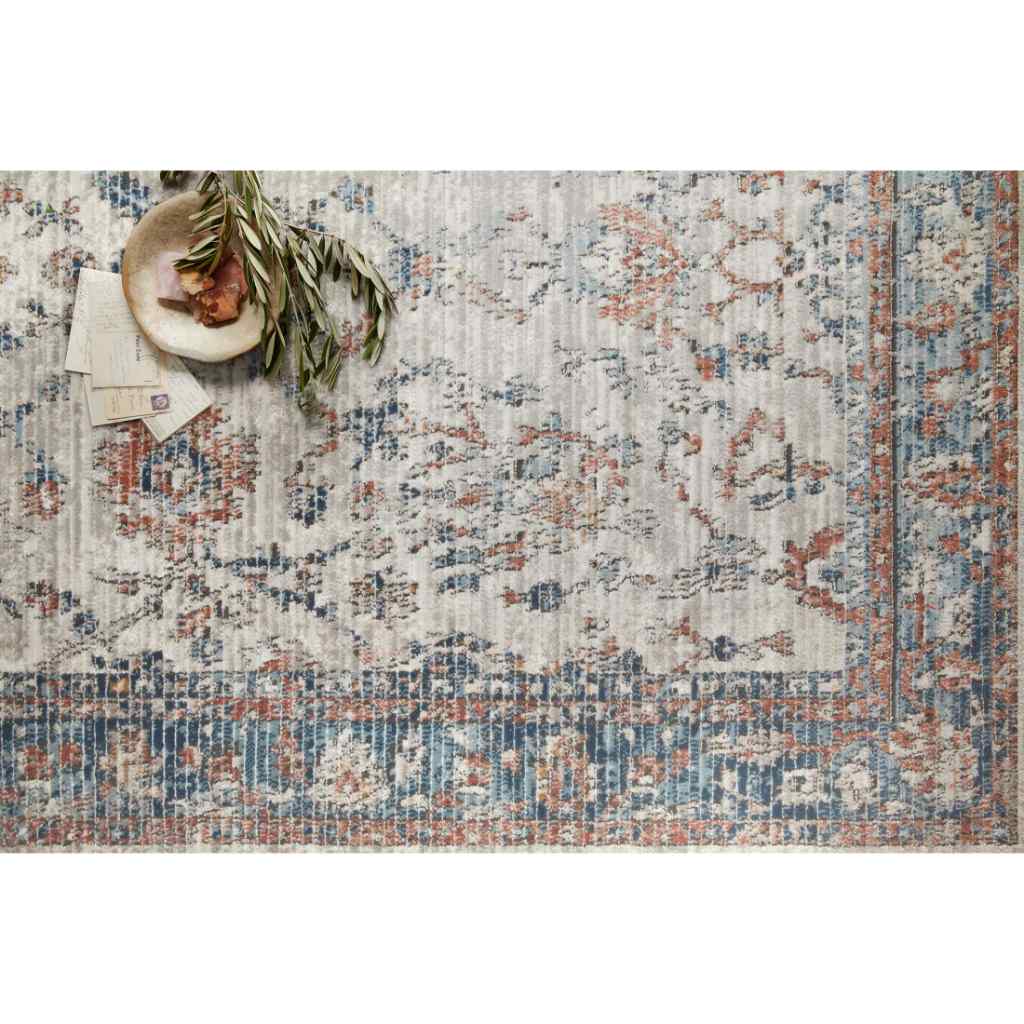 Loloi II Bianca Collection Dove / Multi Rug BIA-05 Dove / Multi / 18" x 18" Sample