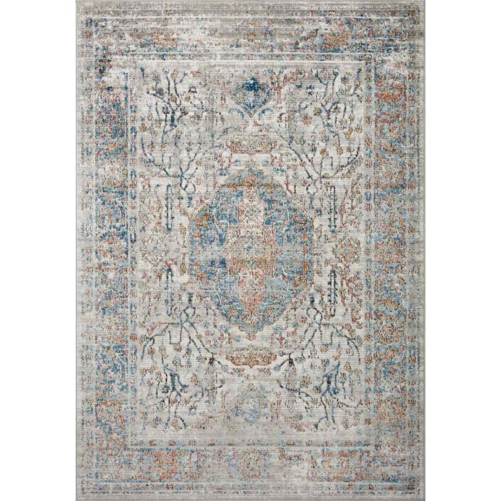Loloi II Bianca Collection Stone / Multi Rug BIA-02 Stone / Multi / 2'-8" x 13'