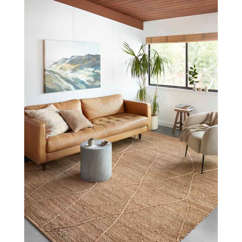 Loloi II Bodhi Collection Natural / Natural Rug BOD-05 Natural / Natural / 18" x 18" Sample