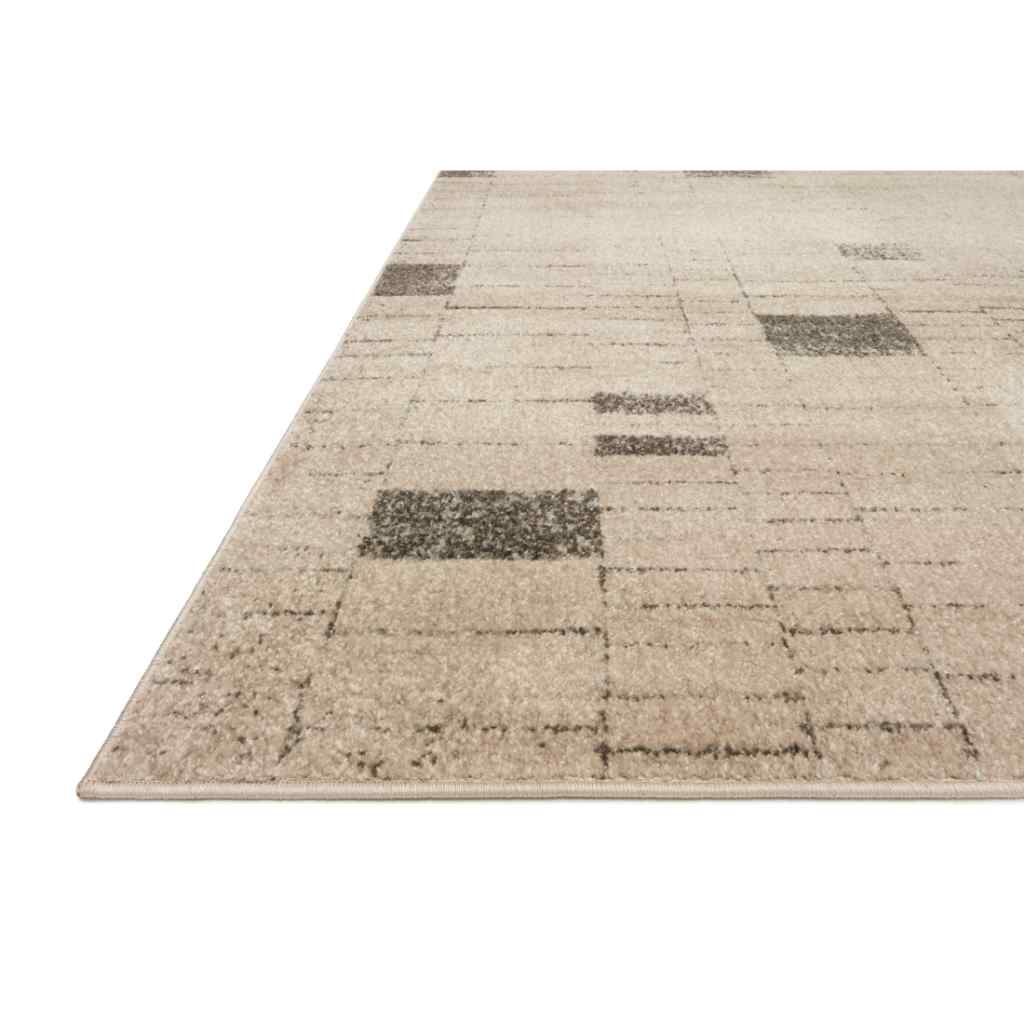 Loloi II Bowery Collection Slate / Taupe Rug BOW-02 Slate / Taupe / 18" x 18" Sample