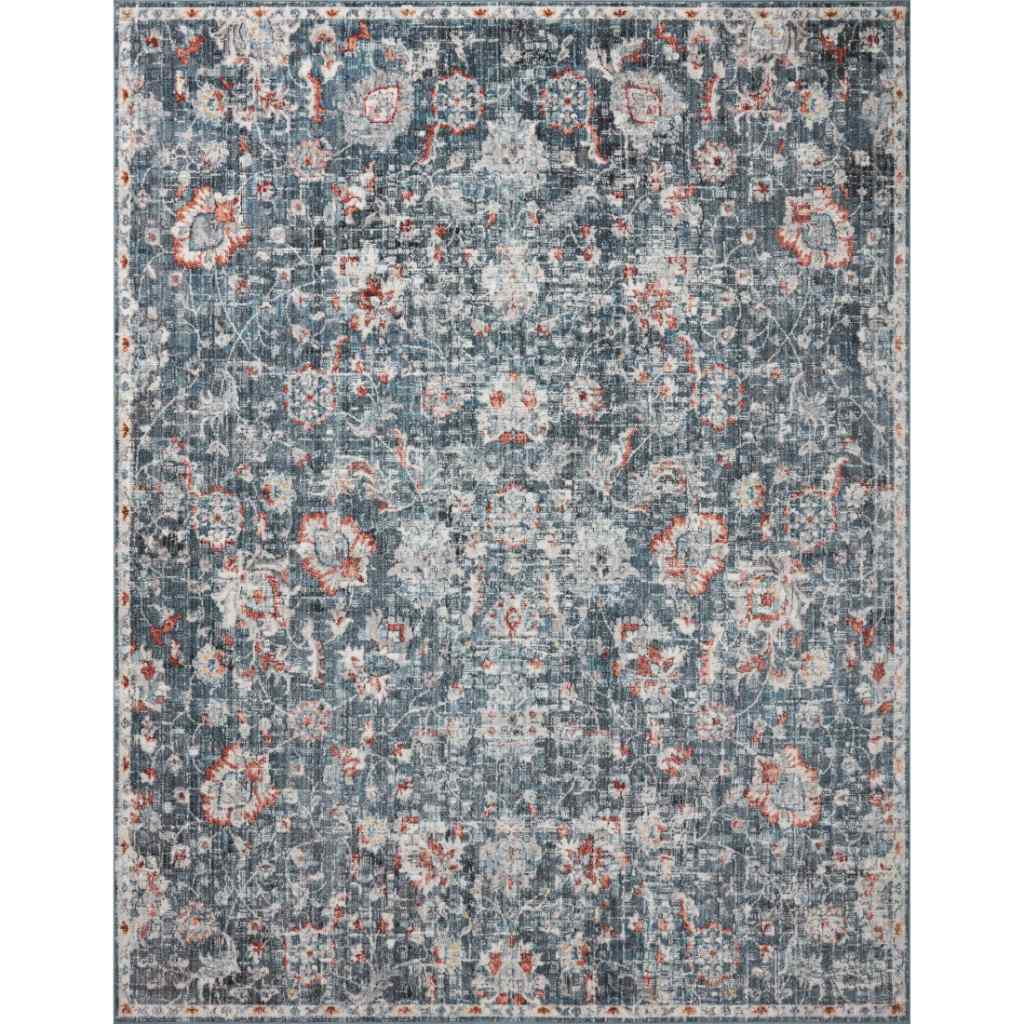 Loloi II Cassandra Collection Blue / Rust Rug CSN-04 Blue / Rust / 2'-6" x 5'-9"
