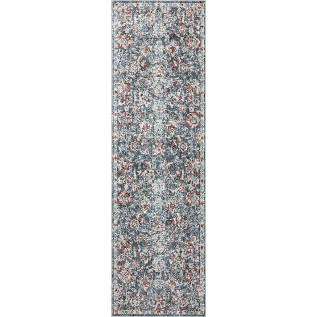 Loloi II Cassandra Collection Blue / Rust Rug CSN-04 Blue / Rust / 2'-6" x 7'-9"