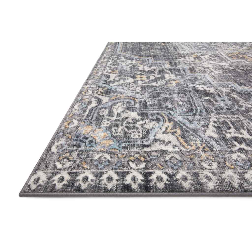 Loloi II Cassandra Collection Charcoal / Gold Rug CSN-02 Charcoal / Gold / 18" x 18" Sample