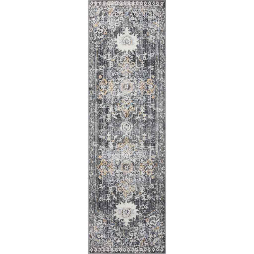 Loloi II Cassandra Collection Charcoal / Gold Rug CSN-02 Charcoal / Gold / 2'-6" x 7'-9"