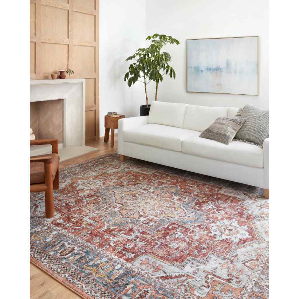 Loloi II Cassandra Collection Rust / Multi Rug CSN-01 Rust / Multi / 18" x 18" Sample