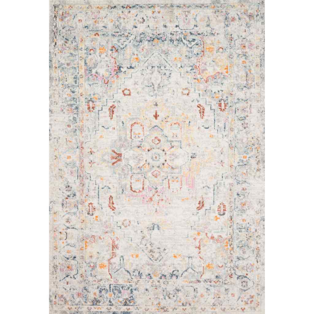 Loloi II Clara Collection Lt Grey / Multi Rug CLA-04 Lt Grey / Multi / 7'-10" x 10'-6"