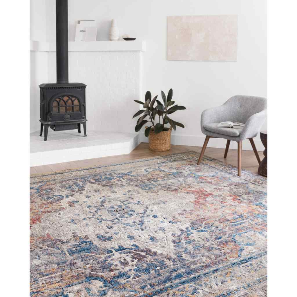 Loloi II Dante Collection Multi / Stone Rug DN-04 Multi / Stone / 18" x 18" Sample