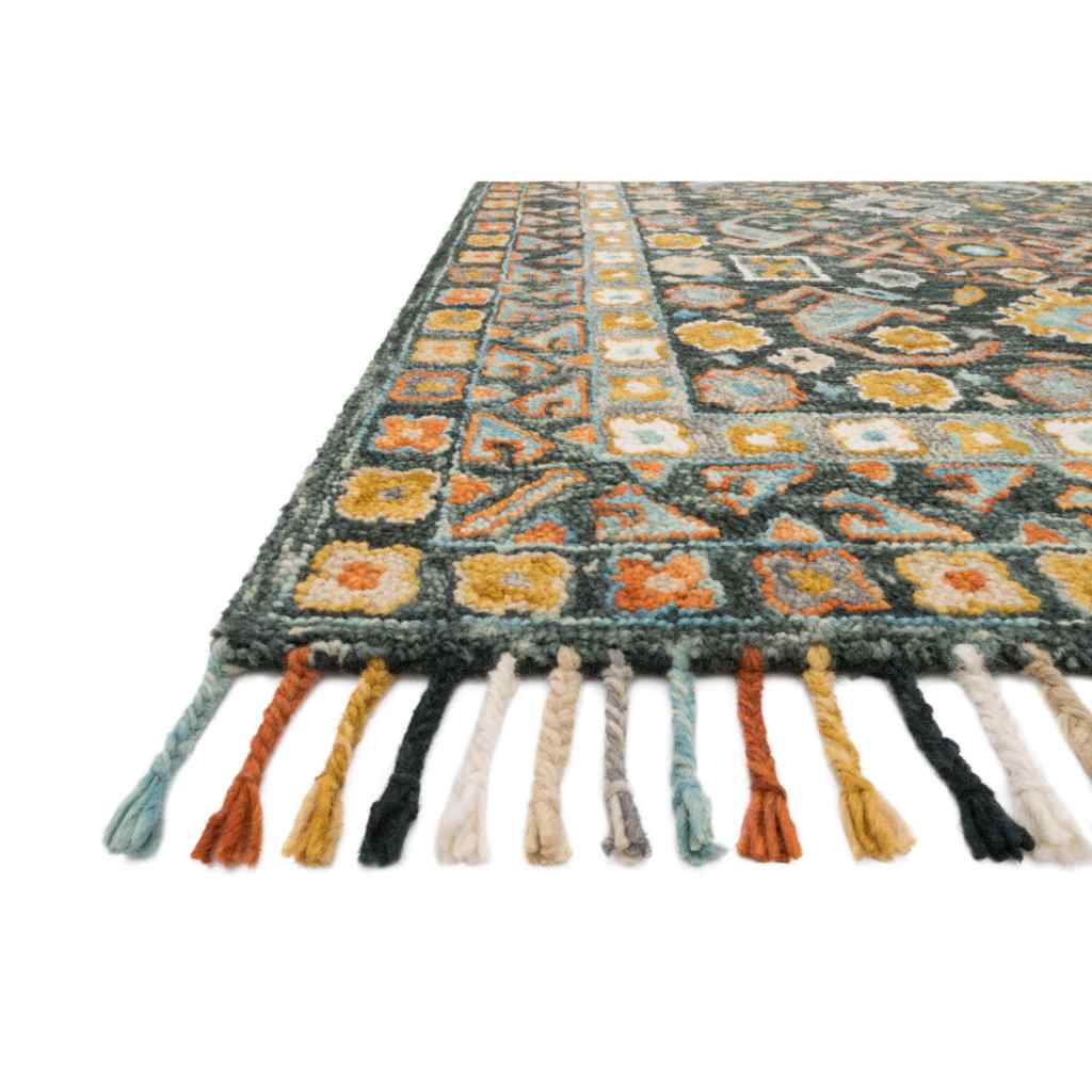 Loloi II Elka Collection Denim / Multi Rug ELK-03 Denim / Multi / 18" x 18" Sample