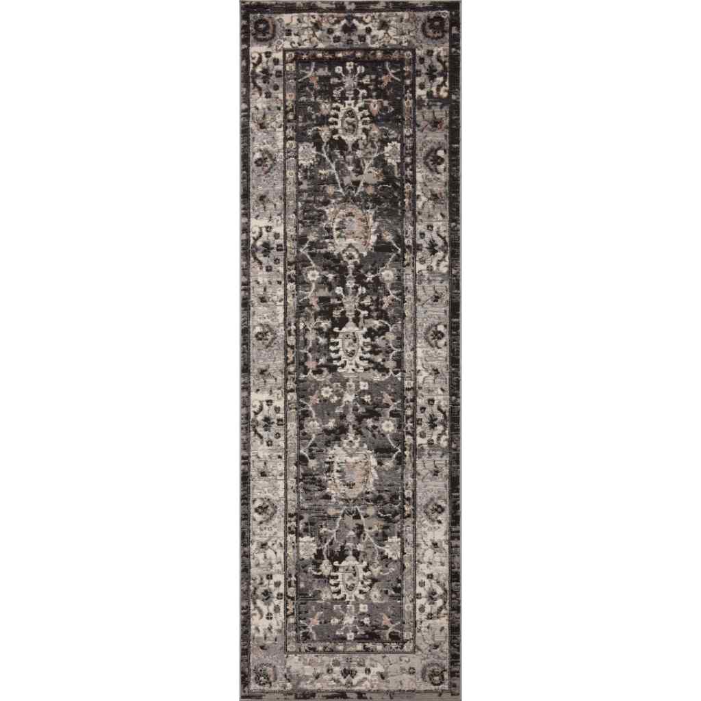 Loloi II Estelle Collection Charcoal / Grey Rug EST-02 Charcoal / Grey / 2'-7" x 10'-0"