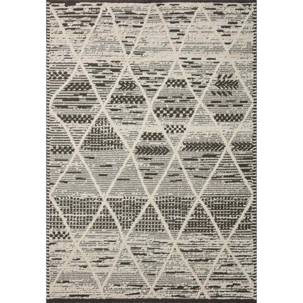 Loloi II Fabian Collection Charcoal / Ivory Rug FAB-03 Charcoal / Ivory / 7'-10" x 7'-10" Square