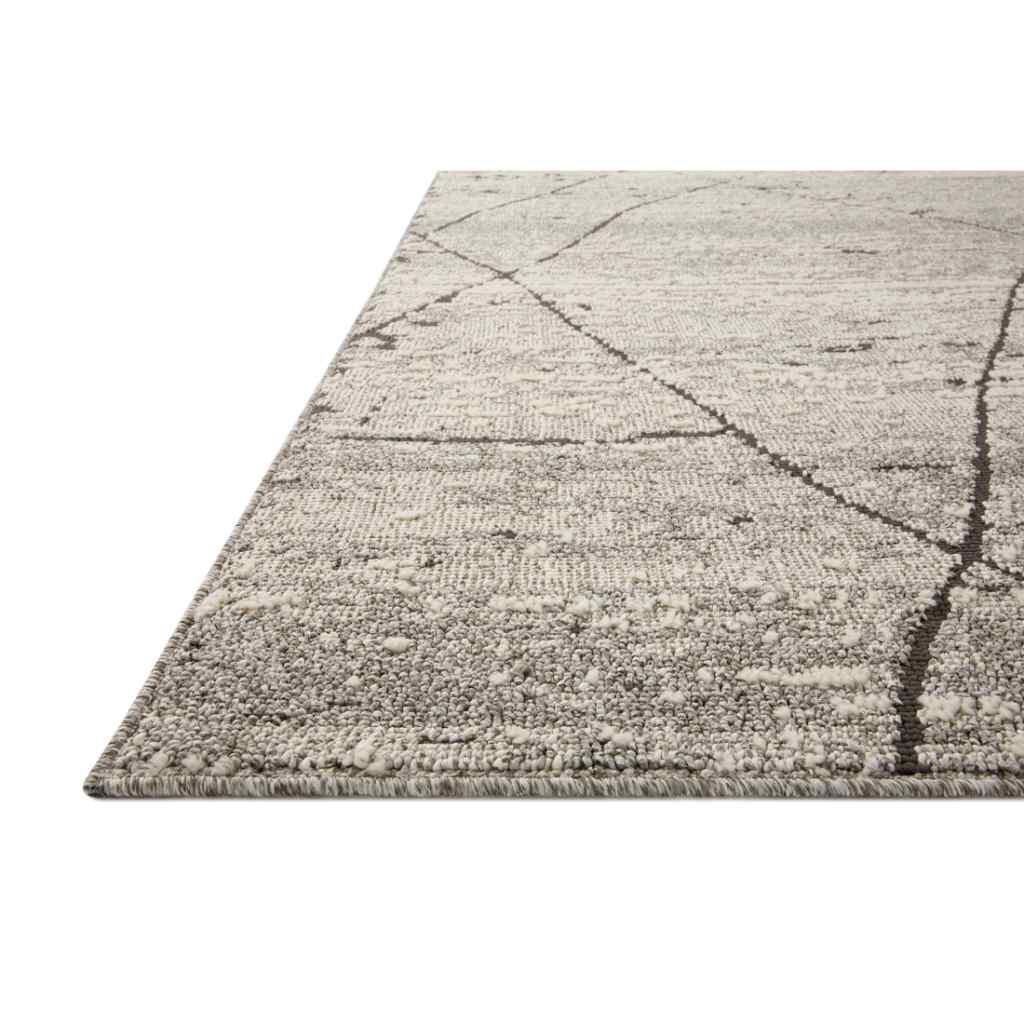 Loloi II Fabian Collection Grey / Charcoal Rug FAB-04 Grey / Charcoal / 18" x 18" Sample