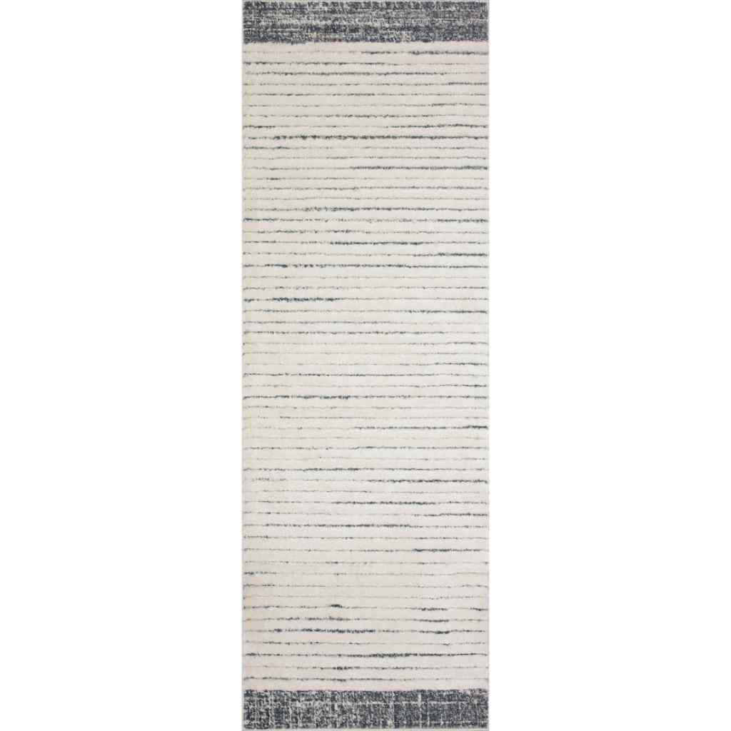 Loloi II Hagen Collection White / Ocean Rug HAG-01 White / Ocean / 2'-7" x 7'-8"