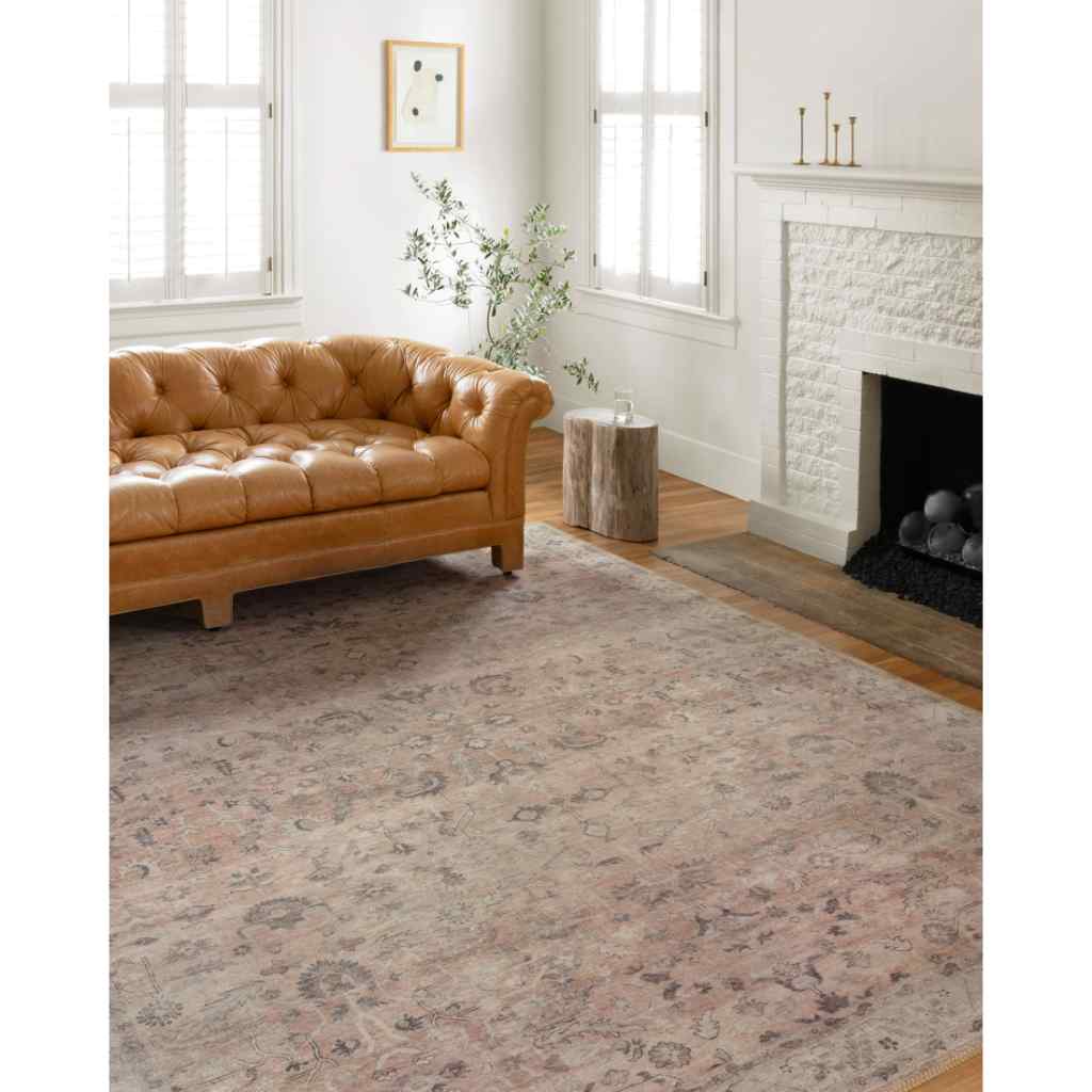 Loloi II Hathaway Collection Blush / Multi Rug HTH-06 Blush / Multi / 18" x 18" Sample