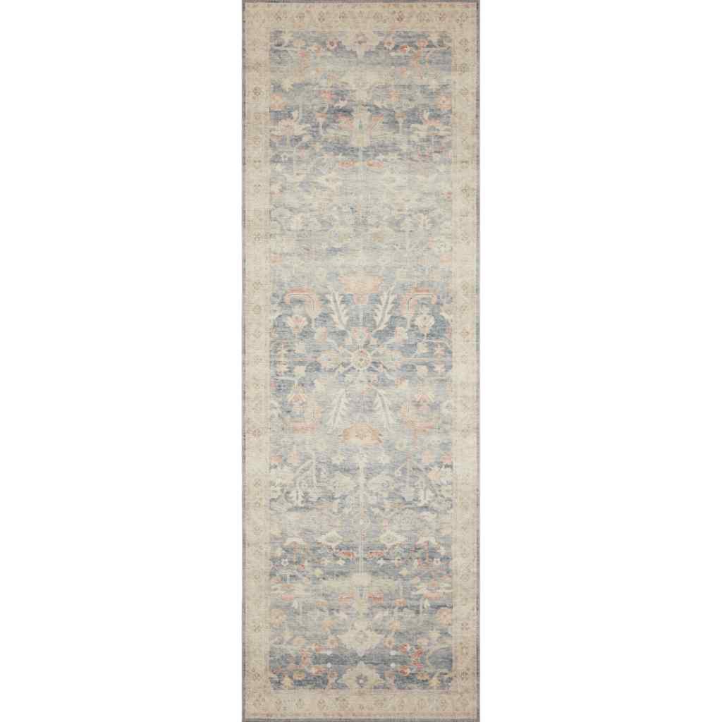 Loloi II Hathaway Collection Denim / Multi Rug HTH-02 Denim / Multi / 2'-6" x 7'-6"