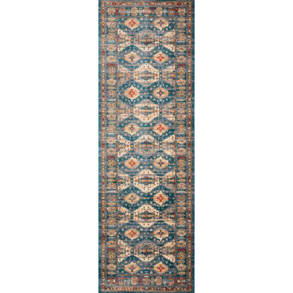 Loloi II Isadora Collection Lagoon / Multi Rug ISA-06 Lagoon / Multi / 2'-7" x 8'-0"