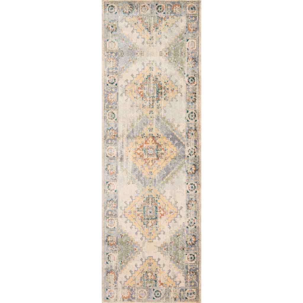 Loloi II Isadora Collection Oatmeal / Silver Rug ISA-01 Oatmeal / Silver / 2'-7" x 8'-0"