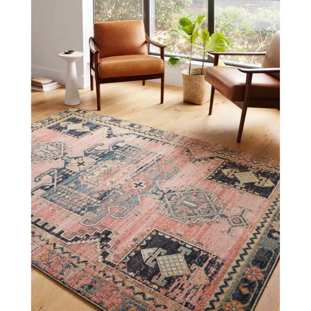 Loloi II Jocelyn Collection Rose / Rose Rug JOC-06 Rose / Rose / 18" x 18" Sample
