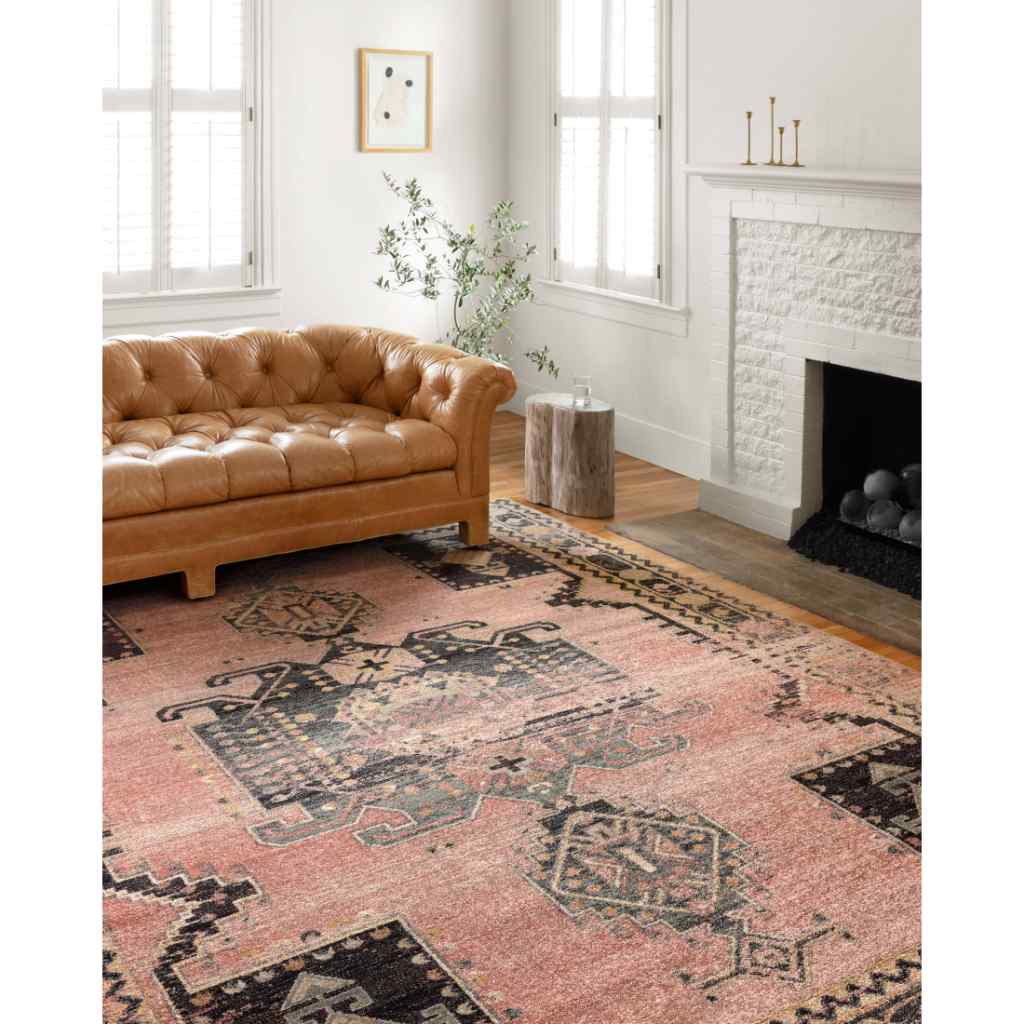 Loloi II Jocelyn Collection Rose / Rose Rug JOC-06 Rose / Rose / 18" x 18" Sample