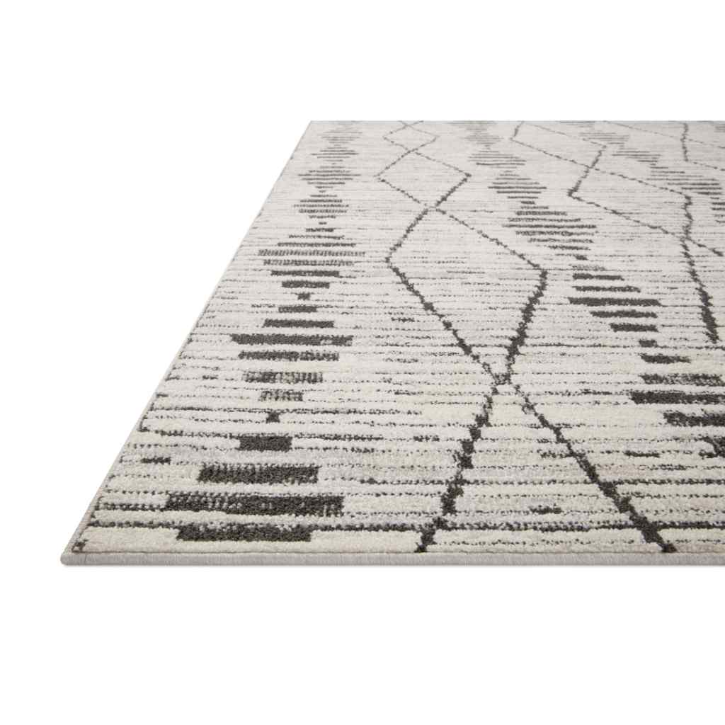 Loloi II Kamala Collection Charcoal / Dove Rug KAM-02 Charcoal / Dove / 18" x 18" Sample