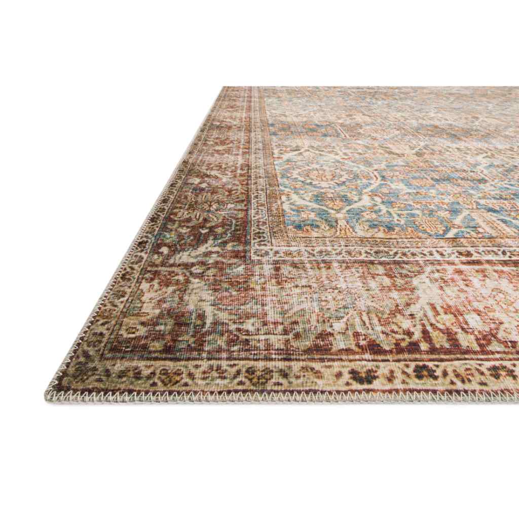 Loloi II Layla Collection Ocean / Rust Rug LAY-04 Ocean / Rust / 18" x 18" Sample