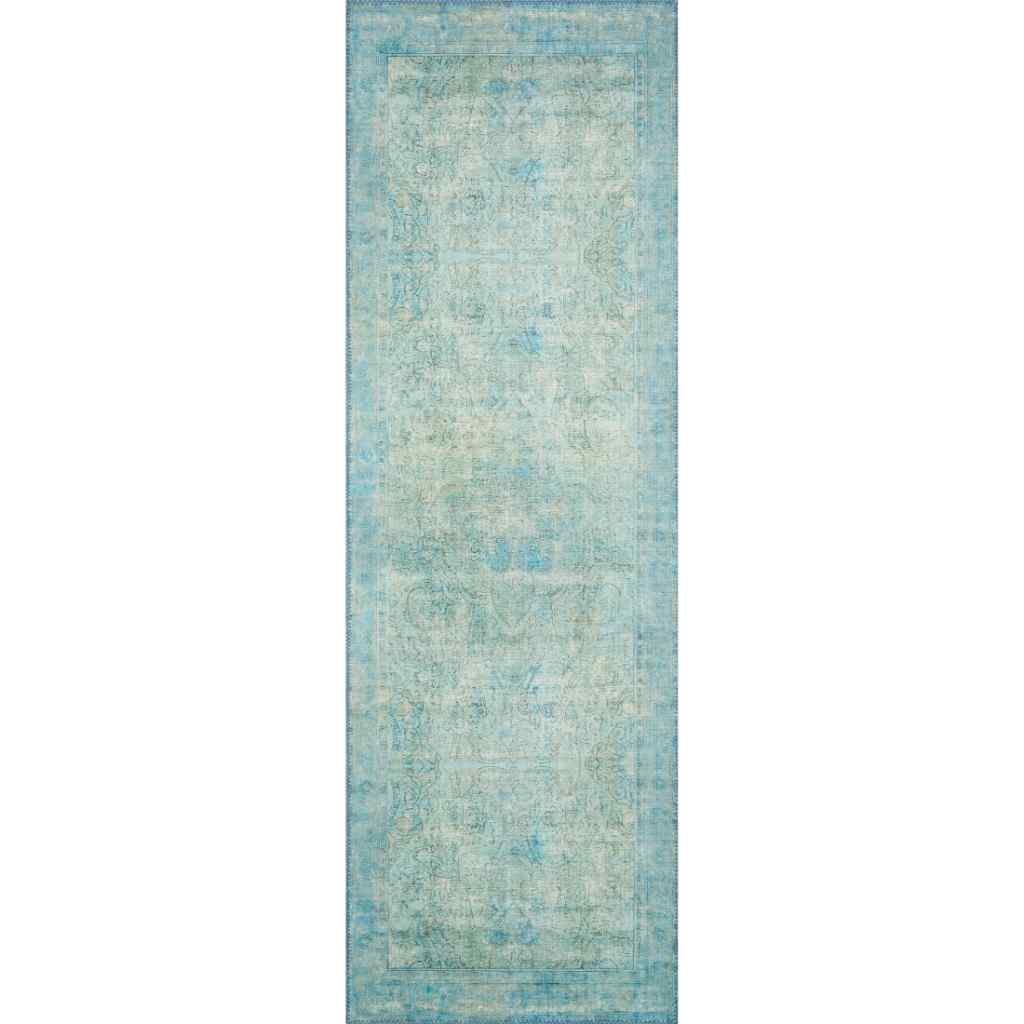 Loloi II Loren Collection Aqua Rug LQ-08 Aqua / 2'-6" x 7'-6"