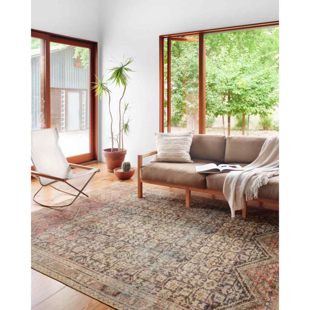 Loloi II Loren Collection Charcoal / Multi Rug LQ-17 Charcoal / Multi / 18" x 18" Sample