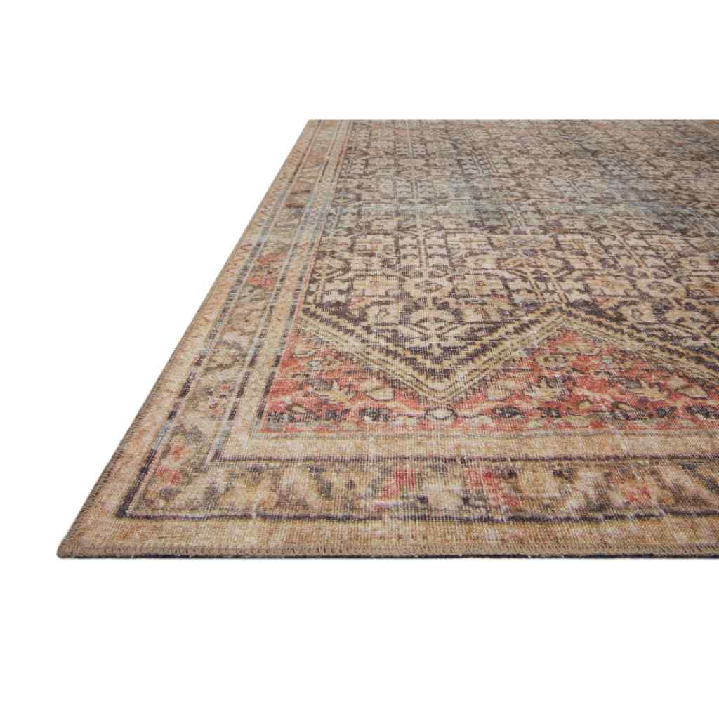 Loloi II Loren Collection Charcoal / Multi Rug LQ-17 Charcoal / Multi / 18" x 18" Sample