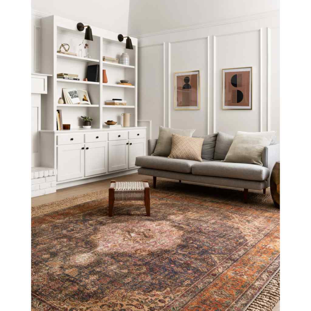 Loloi II Loren Collection Plum / Multi Rug LQ-02 Plum / Multi / 18" x 18" Sample