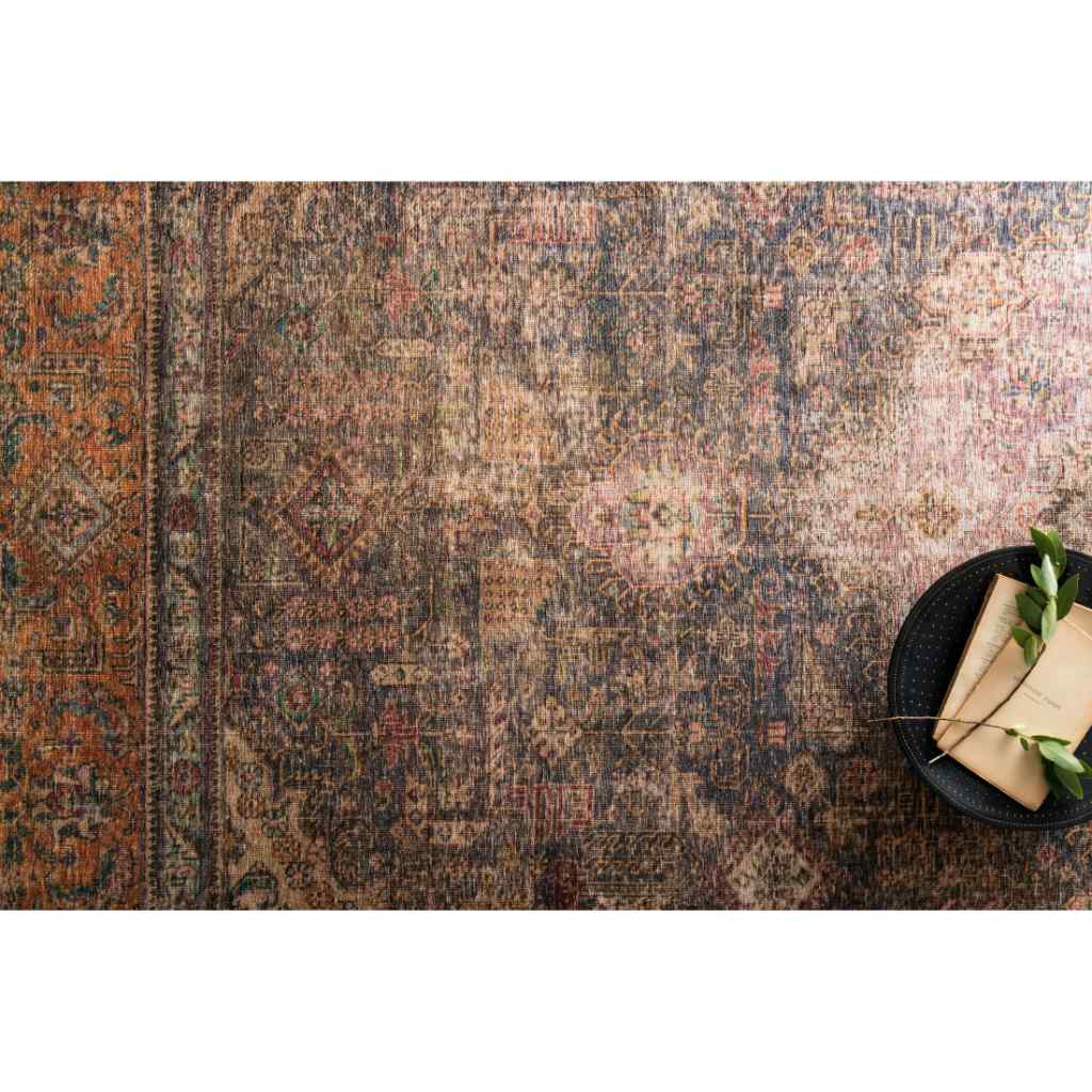 Loloi II Loren Collection Plum / Multi Rug LQ-02 Plum / Multi / 18" x 18" Sample