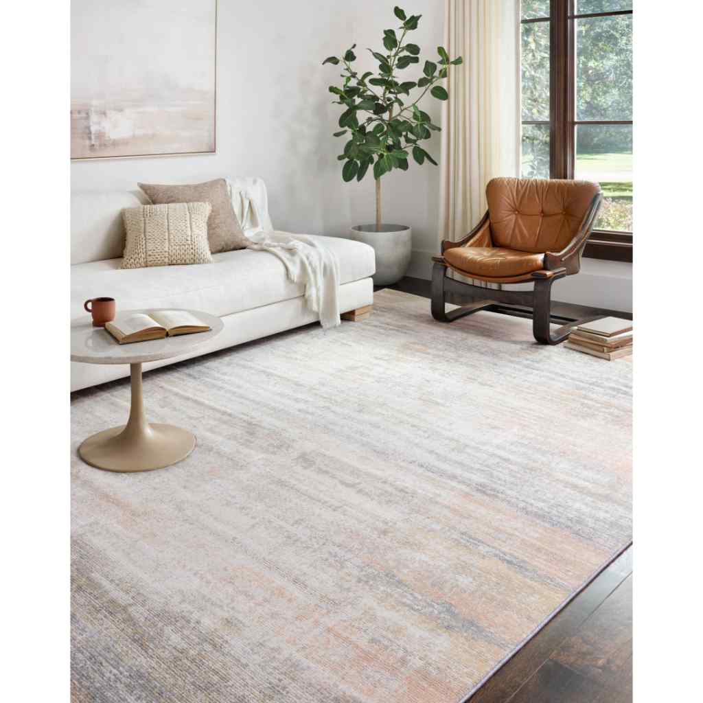 Loloi II Lucia Collection Mist Rug LUC-05 Mist / 18" x 18" Sample