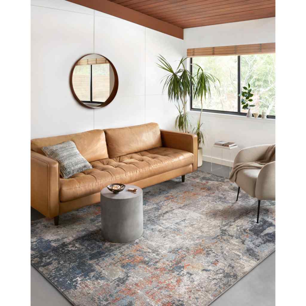 Loloi II Maeve Collection Silver / Apricot Rug MAE-01 Silver / Apricot / 18" x 18" Sample