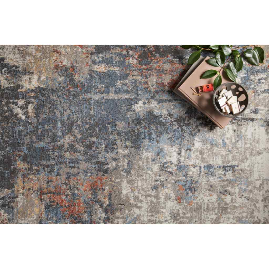 Loloi II Maeve Collection Silver / Apricot Rug MAE-01 Silver / Apricot / 18" x 18" Sample