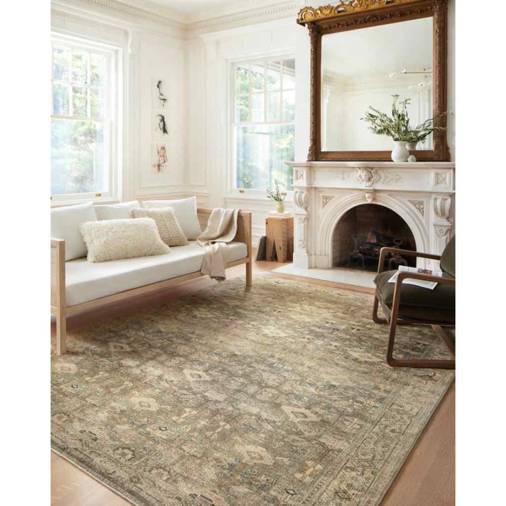 Loloi II Margot Collection Antique / Sage Rug MAT-04 Antique / Sage / 18" x 18" Sample