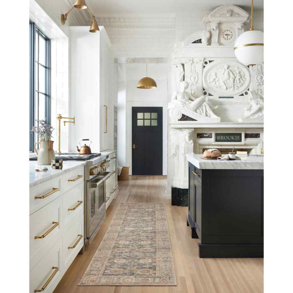 Loloi II Margot Collection Ocean / Spice Rug MAT-03 Ocean / Spice / 18" x 18" Sample