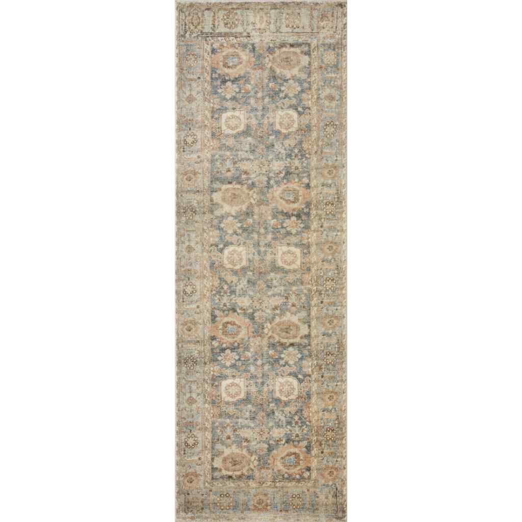 Loloi II Margot Collection Ocean / Spice Rug MAT-03 Ocean / Spice / 2'-6" x 7'-6"