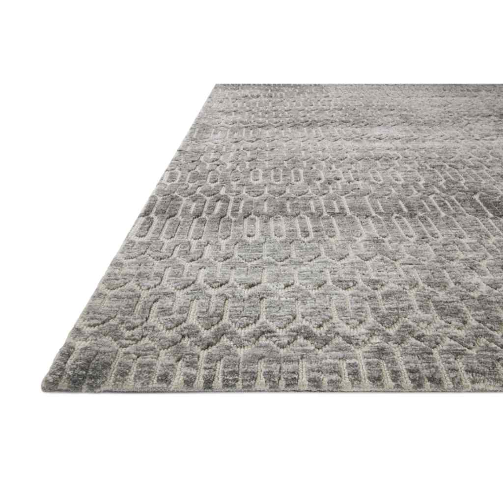 Loloi II Neda Collection Ivory / Charcoal Rug NED-03 Ivory / Charcoal / 18" x 18" Sample