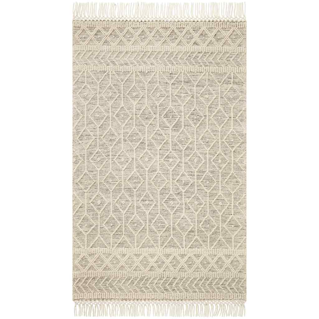 Loloi II Noelle Collection Ivory / Black Rug NOE-02 Ivory / Black / 9'-0" x 12'-0"