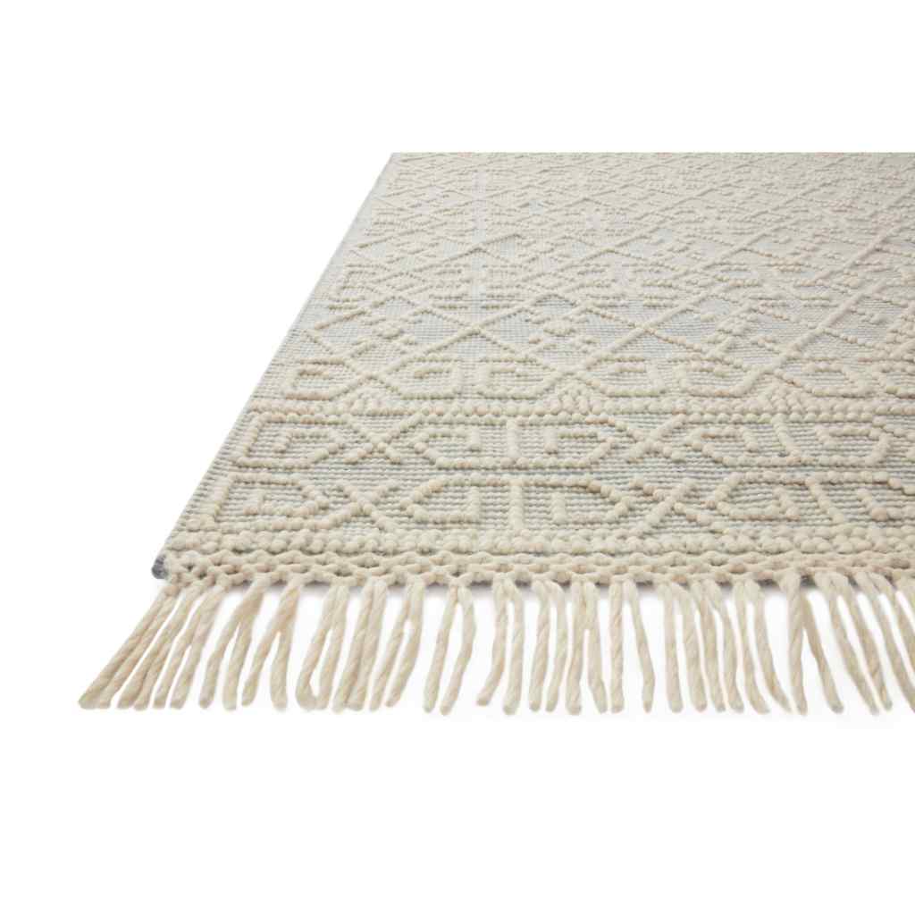 Loloi II Noelle Collection Ivory / Blue Rug NOE-03 Ivory / Blue / 18" x 18" Sample